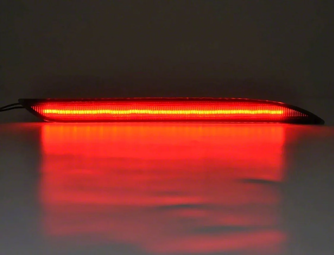 S550 Euros V2 Rear LED Reflectors; Red Lens (15-17 Mustang)