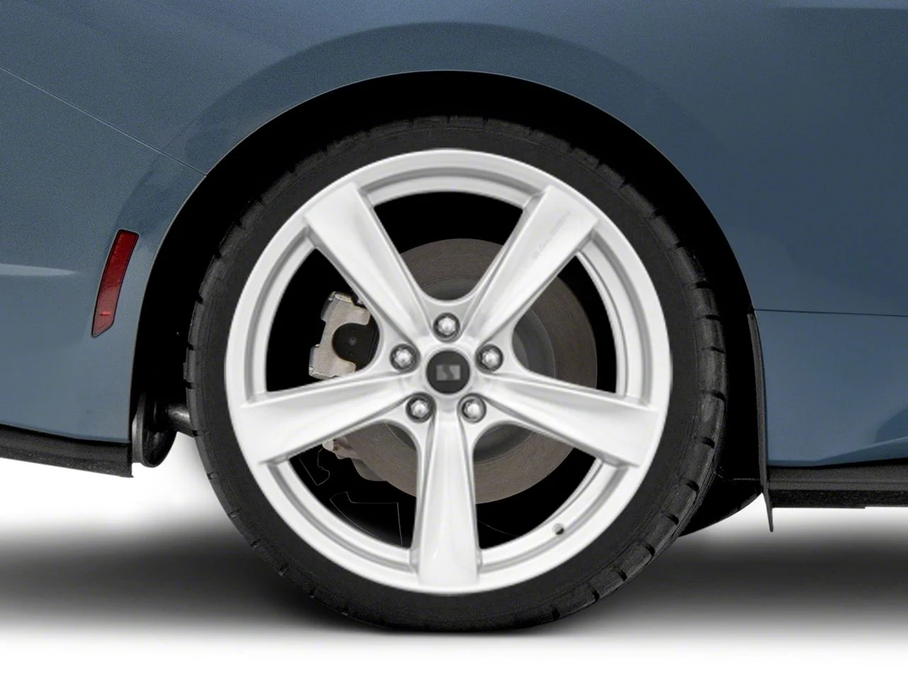 Saleen Secca Flo-Form Silver Wheel; Rear Only; 20x10; 60mm Offset (24-26 Mustang)