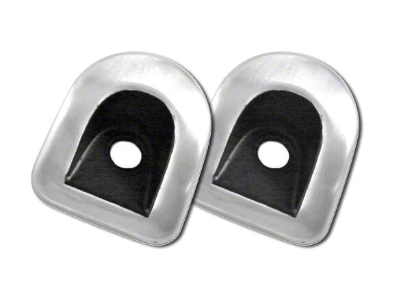 Aluminum Door Lock Grommets; Brushed (05-14 Mustang)