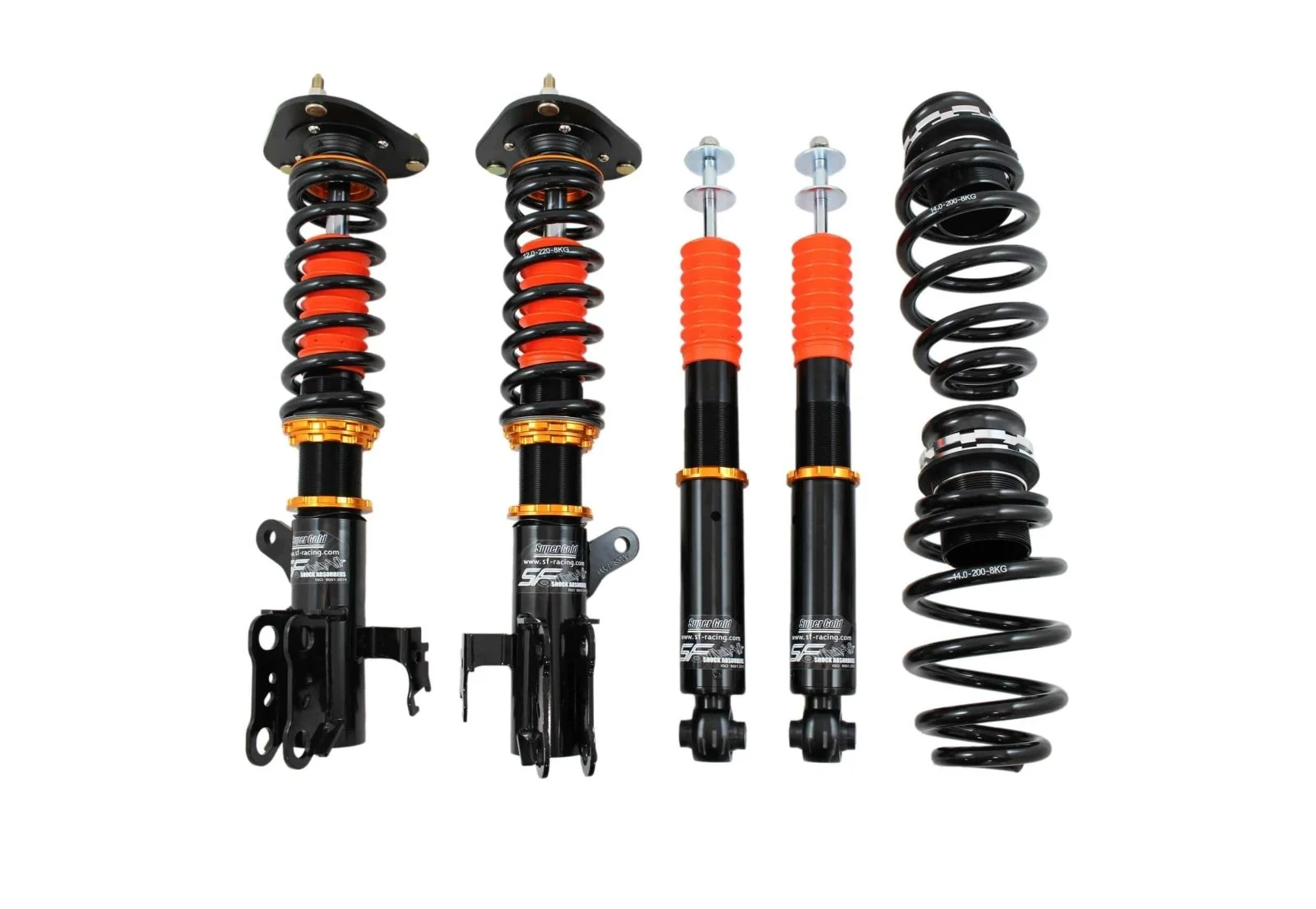 SF Racing Track Coilovers for 2001-2005 Audi A4 FWD (B6/8E)