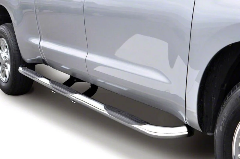Go Rhino 6000 Series Wheel-to-Wheel Side Step Bars; Polished (04-13 Sierra 1500 Crew Cab w/ 5.80-Foot Box)