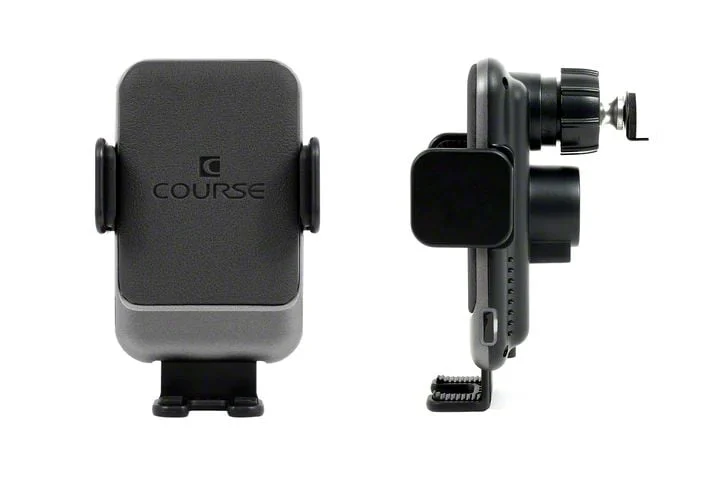 Direct Fit Phone Mount with Charging Auto Closing Cradle Head; Black (19-26 Sierra 1500)