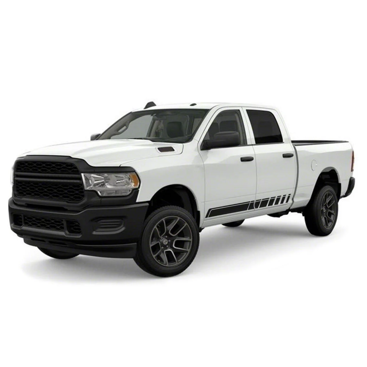 Lower Rocker Panel Stripes; Gloss Black (07-26 Sierra 1500)