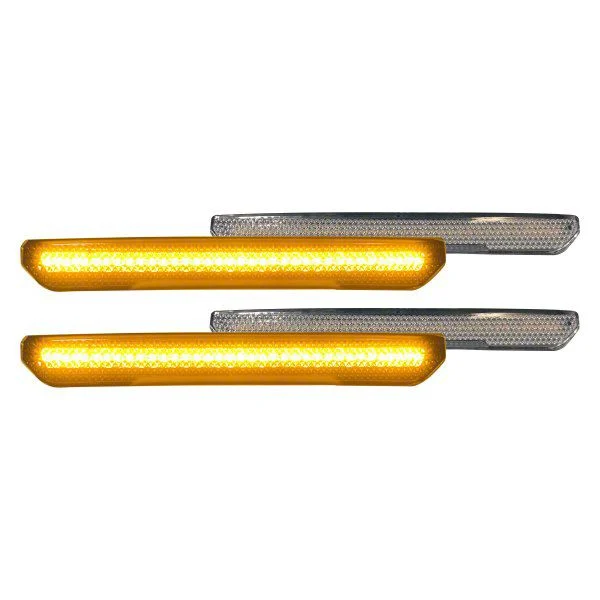 Fender Lenses with White LED Lights; Clear (20-26 Sierra 2500 HD)