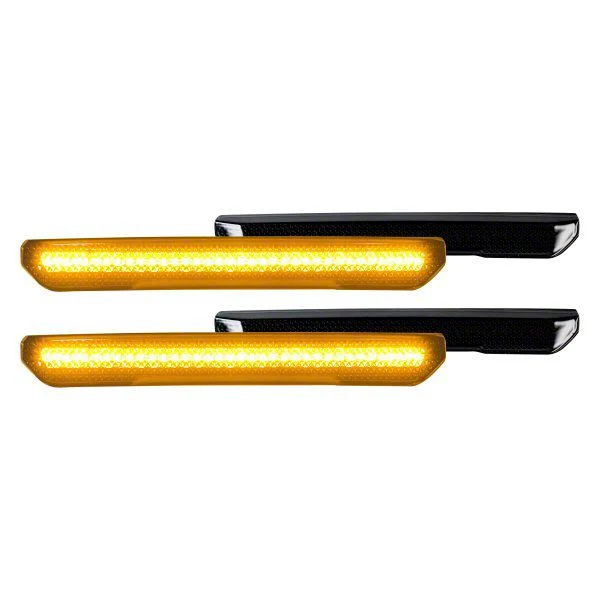 Fender Lenses with White LED Lights; Smoked (20-26 Sierra 2500 HD)