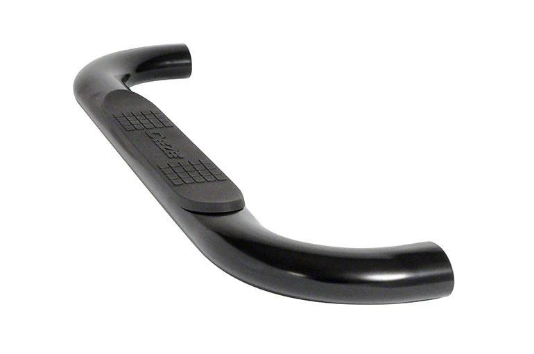 4-Inch Oval UltraBlack Nerf Side Step Bars (20-26 Sierra 3500 HD Regular Cab)