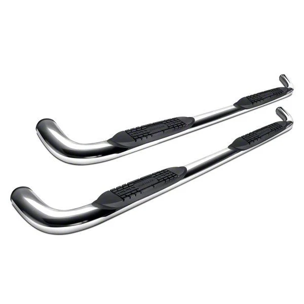3-Inch Nerf Side Step Bars; Polished (19-26 Silverado 1500 Crew Cab)