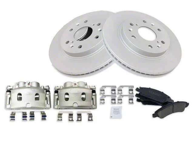 Ceramic 6-Lug Brake Rotor, Pad and Caliper Kit; Front (07-13 Silverado 1500)
