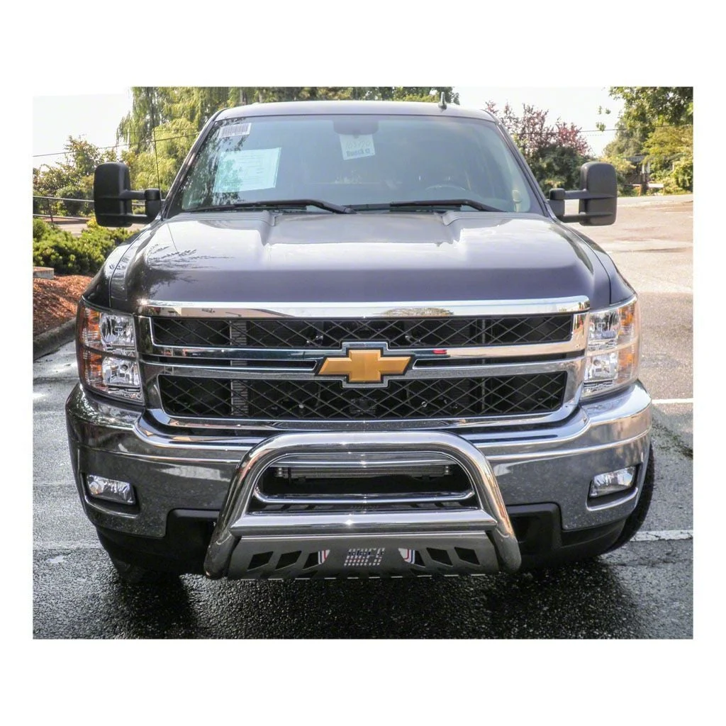 3-Inch Bull Bar; Polished Stainless (11-14 Silverado 2500 HD)