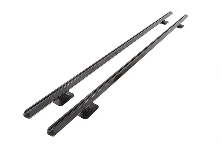 Hex Side Rails; Gloss Black (15-19 Silverado 2500 HD w/ 8-Foot Long Box)