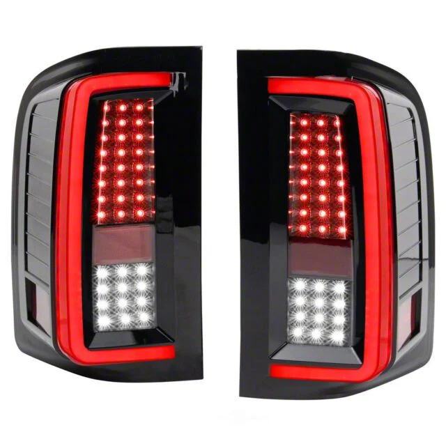Performance Series LED Tail Lights; Black Housing; Clear Lens (07-14 Silverado 2500 HD)