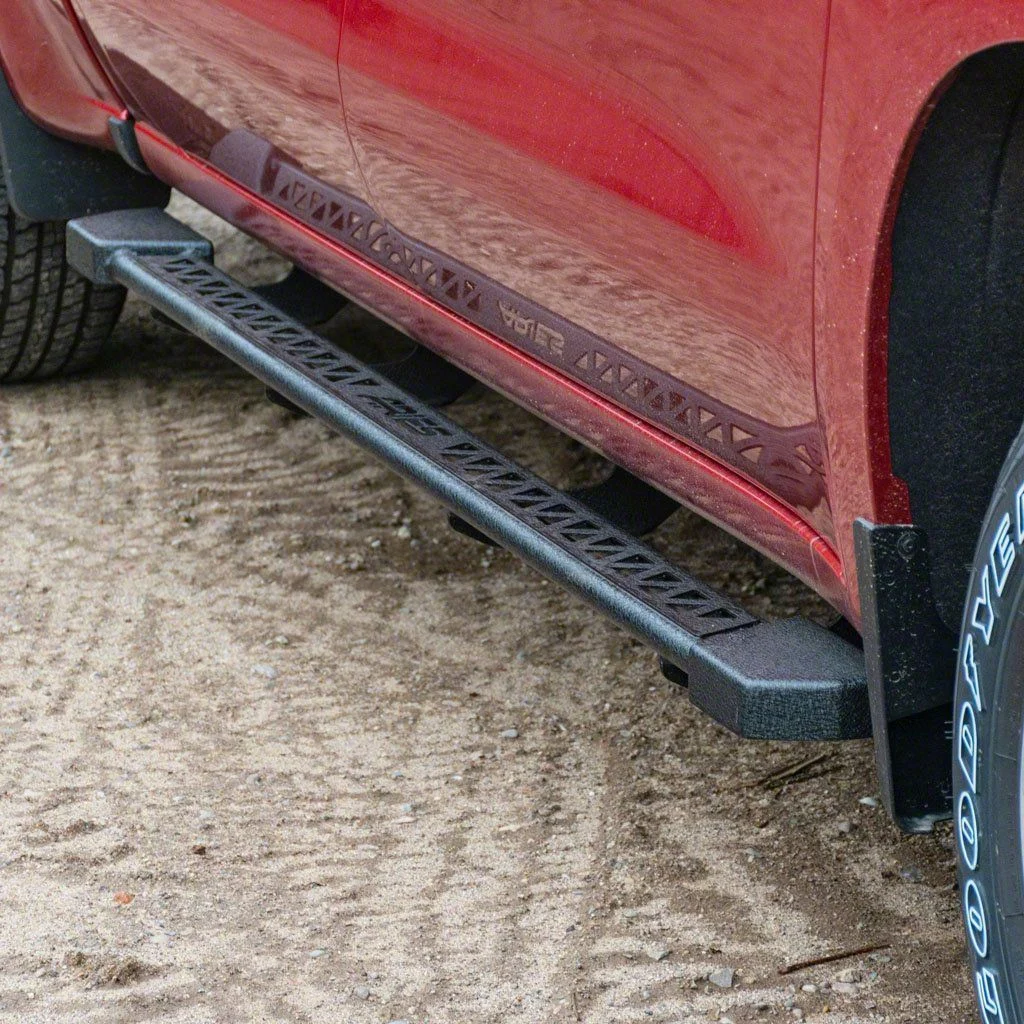 Rocker Step Running Boards; Textured Black (20-26 Silverado 2500 HD Crew Cab)