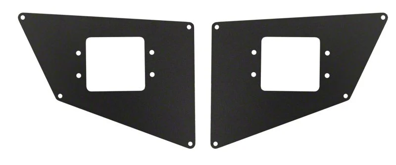 Go Rhino BR20 Rear Bumper Light Plates; Textured Black (11-19 Silverado 3500 HD)