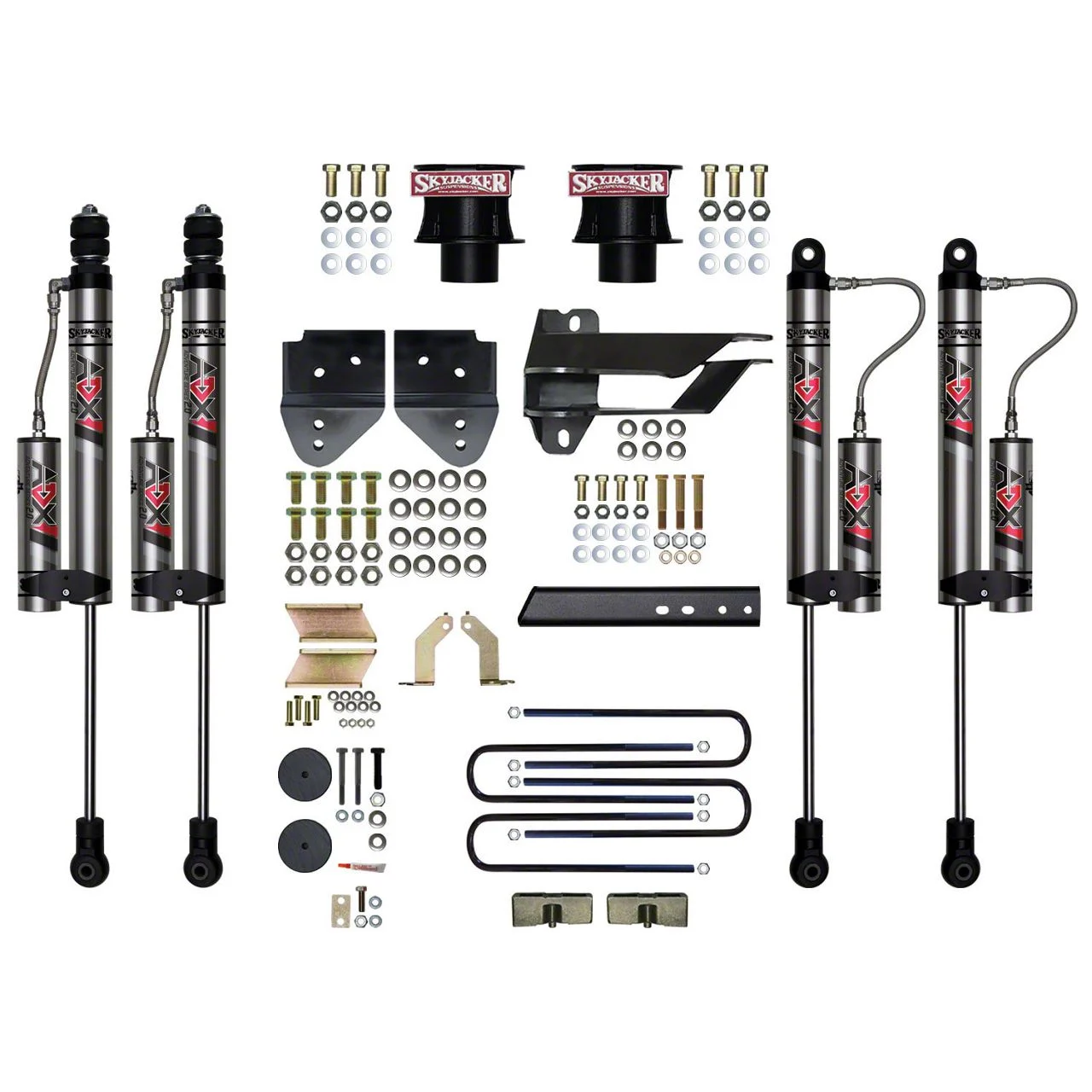 SkyJacker 6-Inch Suspension Lift Kit with Rear Lift Blocks and ADX 2.0 Remote Reservoir Monotube Shocks (17-22 4WD F-250 SuperDuty, Excluding Tremor)