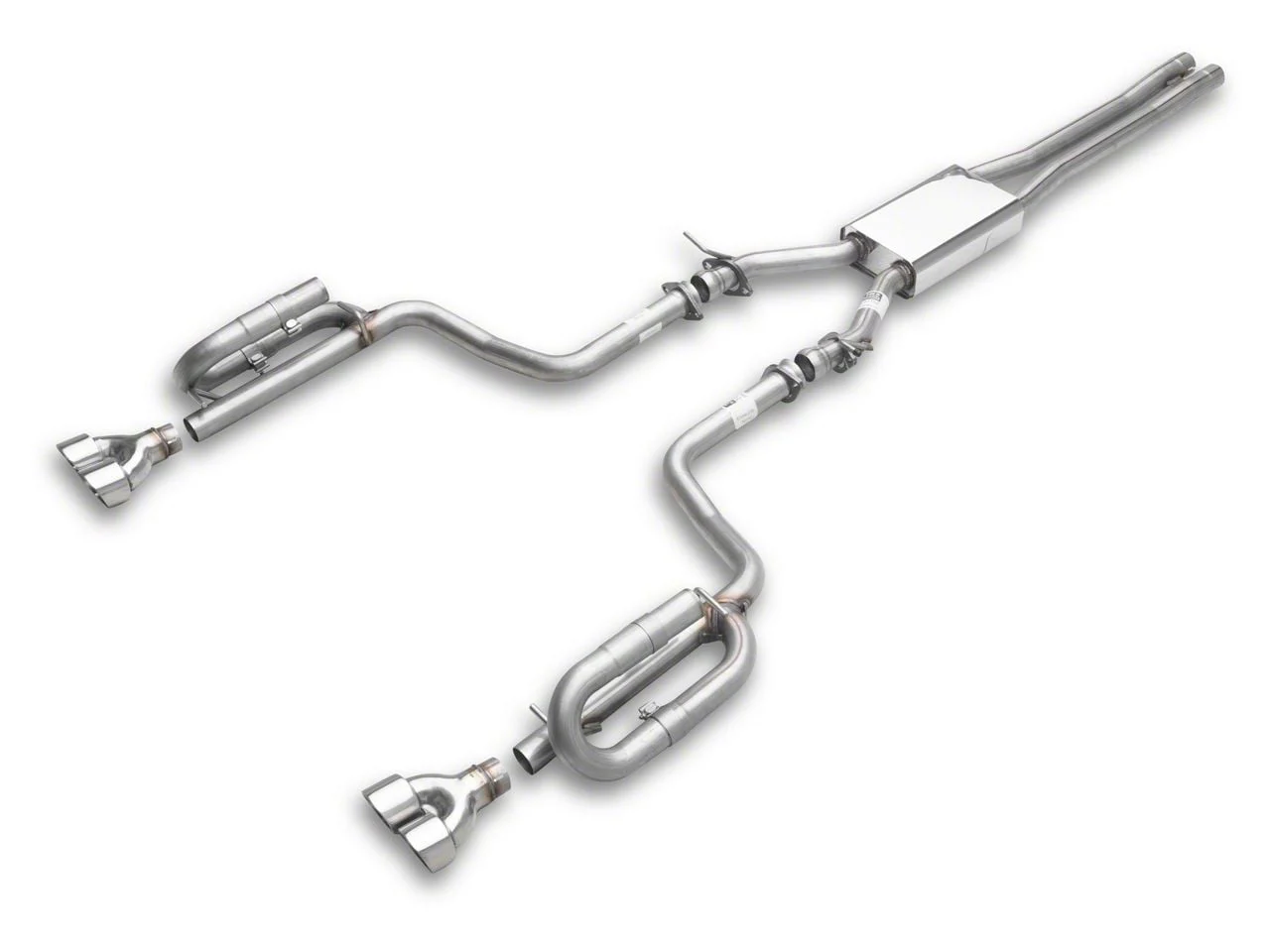 Cyclone Cat-Back Exhaust with Round Polished Tips (15-23 3.6L Challenger)