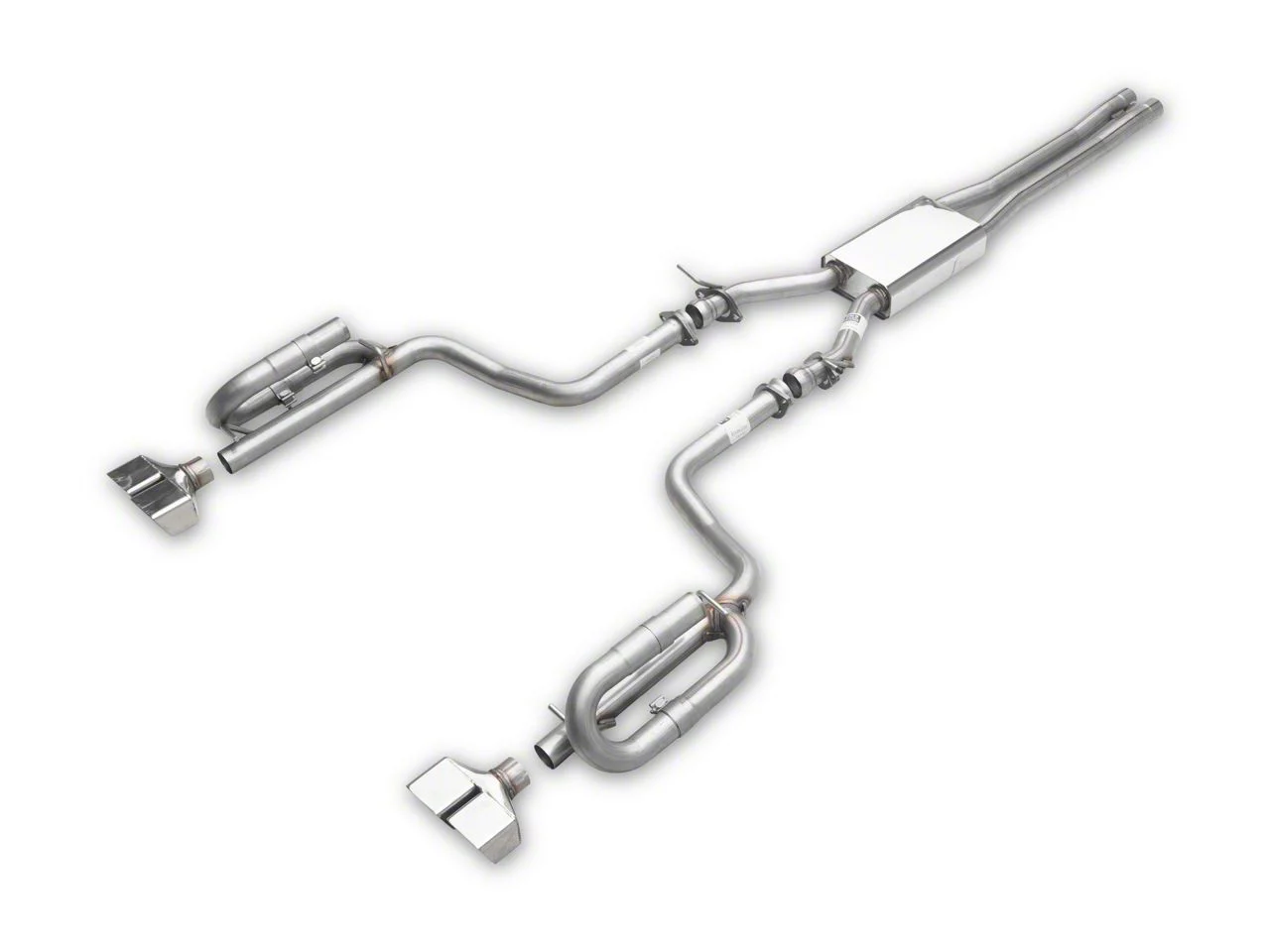 Cyclone Cat-Back Exhaust with Sqaure Polished Tips (15-23 3.6L Challenger)