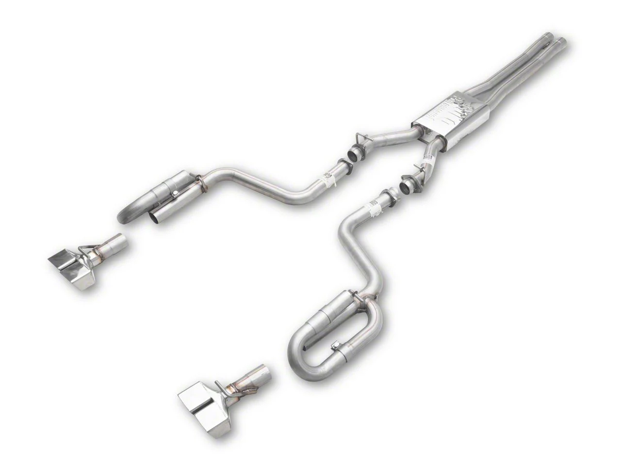 Cyclone Cat-Back Exhaust with Square Polished Tips (09-14 5.7L HEMI Challenger w/ Automatic Transmission)