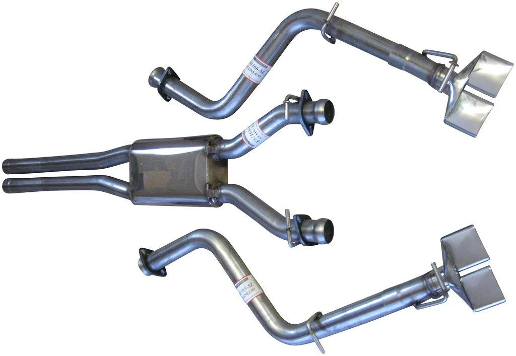 Mach X-RT Cat-Back Exhaust with Square Polished Tips (09-14 5.7L HEMI Challenger w/ Manual Transmission)