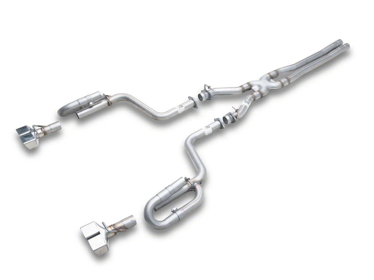 Street Race-RT Cat-Back Exhaust with Square Polished Tips (09-14 5.7L HEMI Challenger w/ Automatic Transmission)