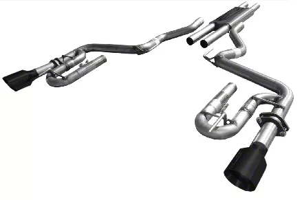 Cat-Back Exhaust with Black Tips (15-17 Mustang V6 Fastback)