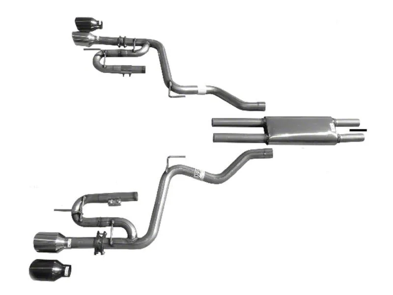 Mach-XJ Cat-Back Exhaust with Polished Tips (15-17 Mustang V6)