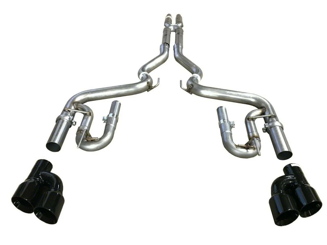 Street Race Cat-Back Exhaust with Black Tips (18-23 Mustang GT Fastback w/o Active Exhaust)