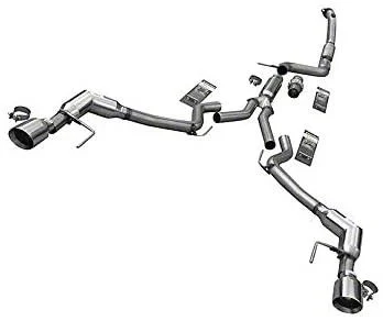 Turbo-Back Exhaust with Polished Tips (15-23 Mustang EcoBoost Fastback w/o Active Exhaust)
