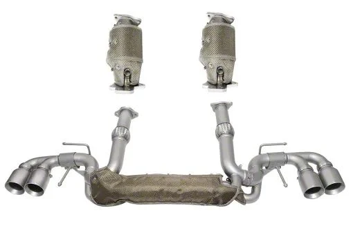 Soul Performance Valved Cat-Back Exhaust System Package with Straight Cut Brushed Tips (20-26 Corvette C8 w/ NPP Dual Mode Exhaust, Excluding Z06)