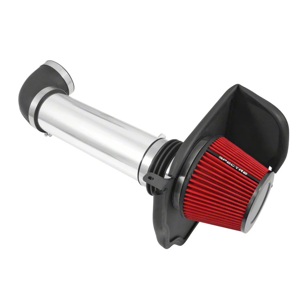 Spectre Performance Cold Air Intake with Red Filter; Polished (11-23 5.7L HEMI Challenger)
