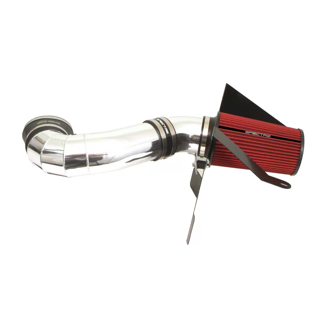 Spectre Performance Cold Air Intake with Red Filter; Polished (05-09 Mustang GT)