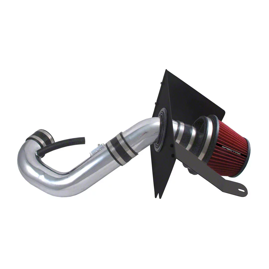 Spectre Performance Cold Air Intake with Red Filter; Polished (05-09 Mustang V6)