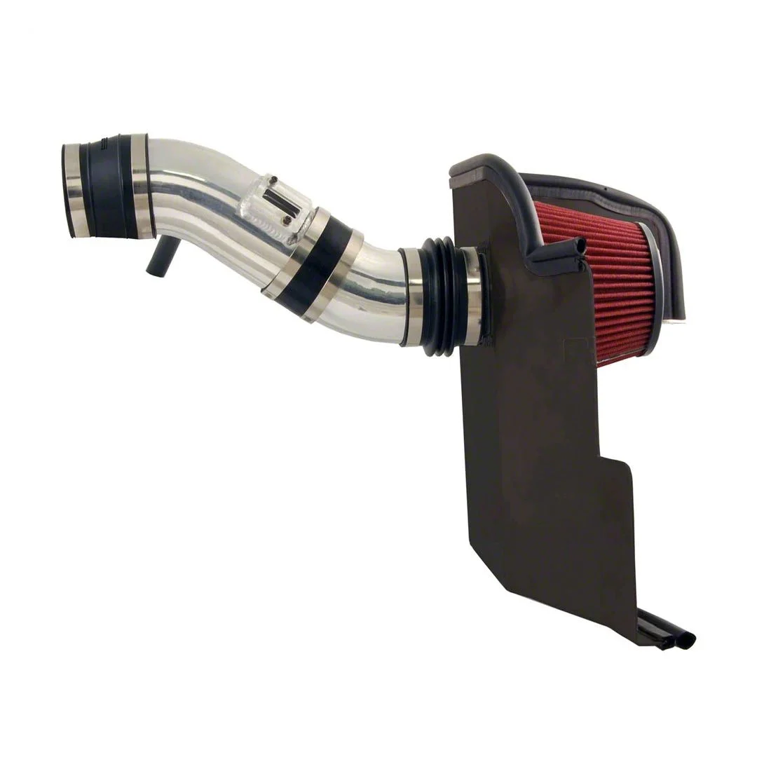 Spectre Performance Cold Air Intake with Red Filter; Polished (11-14 Mustang V6)