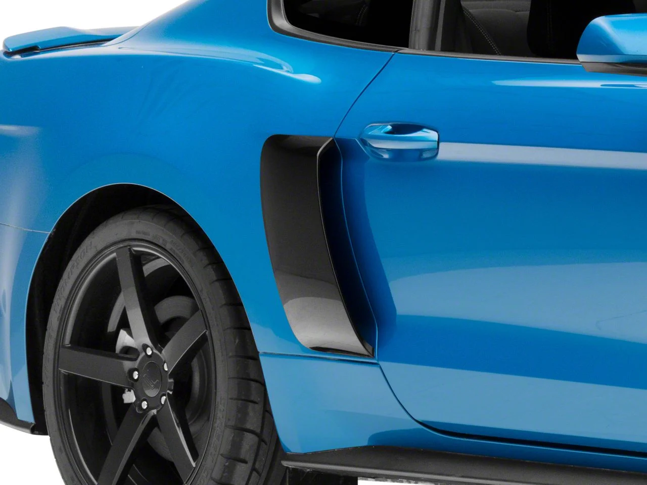 SpeedForm V-Series Side Scoops; Gloss Black (15-23 Mustang)