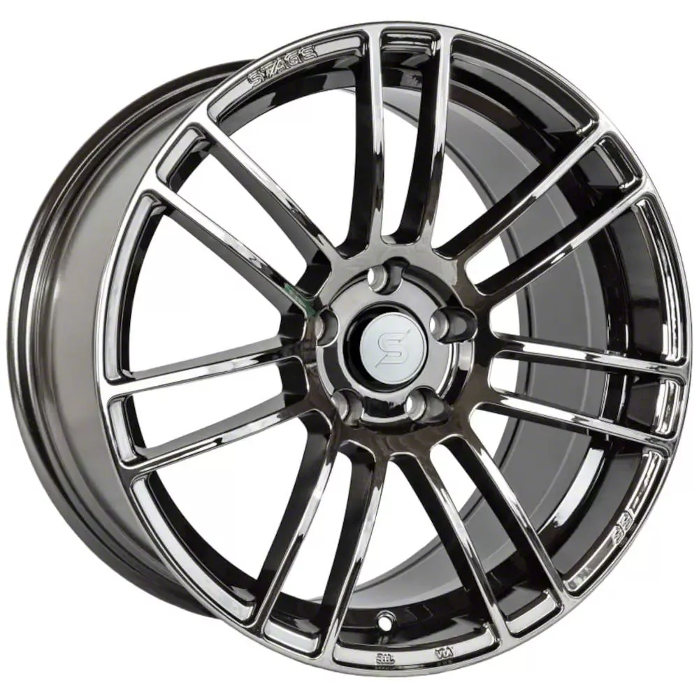 Stage Wheels Belmont Black Chrome Wheel; 18x8.5; 35mm Offset (05-09 Mustang GT, V6)