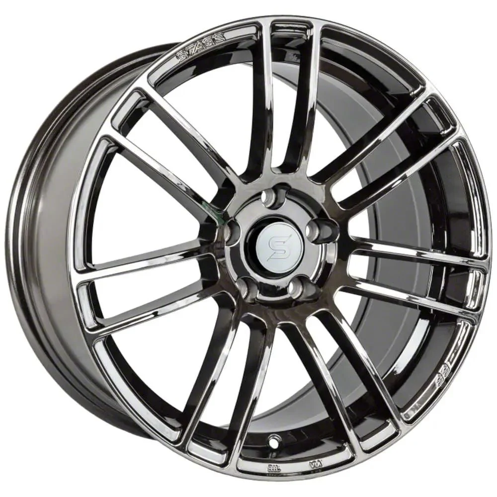 Stage Wheels Belmont Black Chrome Wheel; 18x8.5; 35mm Offset (10-14 Mustang GT w/o Performance Pack, V6)