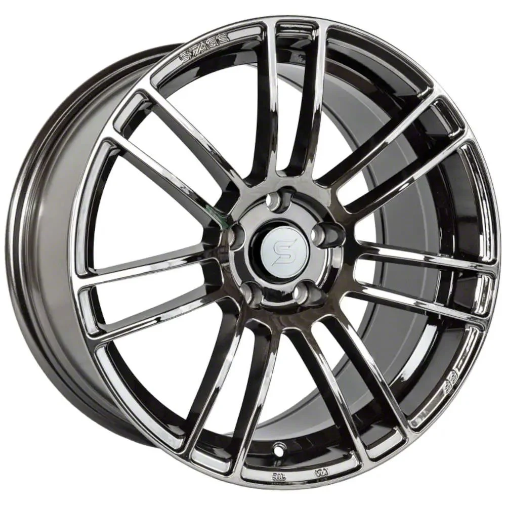 Stage Wheels Belmont Black Chrome Wheel; 18x9.5; 38mm Offset (16-24 Camaro LS, LT)