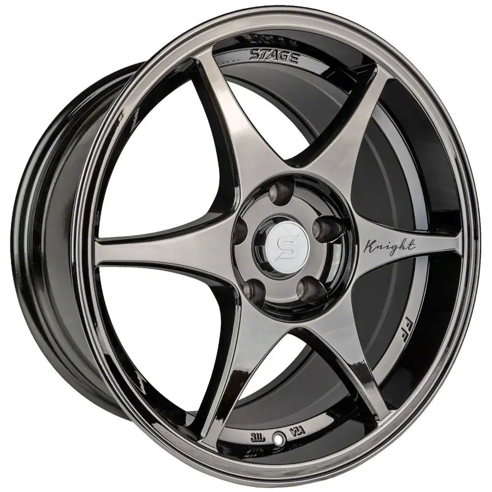Stage Wheels Knight Black Chrome Wheel; 18x9.5; 22mm Offset (16-24 Camaro LS, LT)