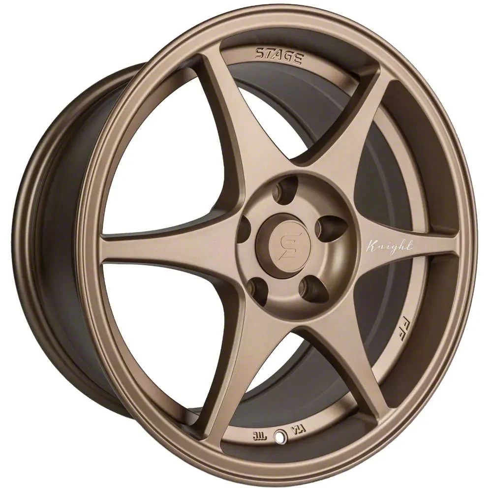 Stage Wheels Knight Matte Bronze Wheel; 18x9.5; 22mm Offset (16-24 Camaro LS, LT)