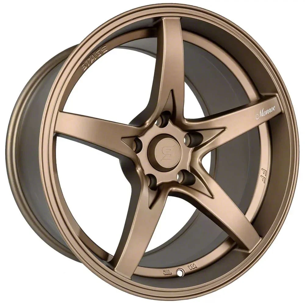Stage Wheels Monroe Matte Bronze Wheel; Rear Only; 18x10; 25mm Offset (16-24 Camaro LS, LT)