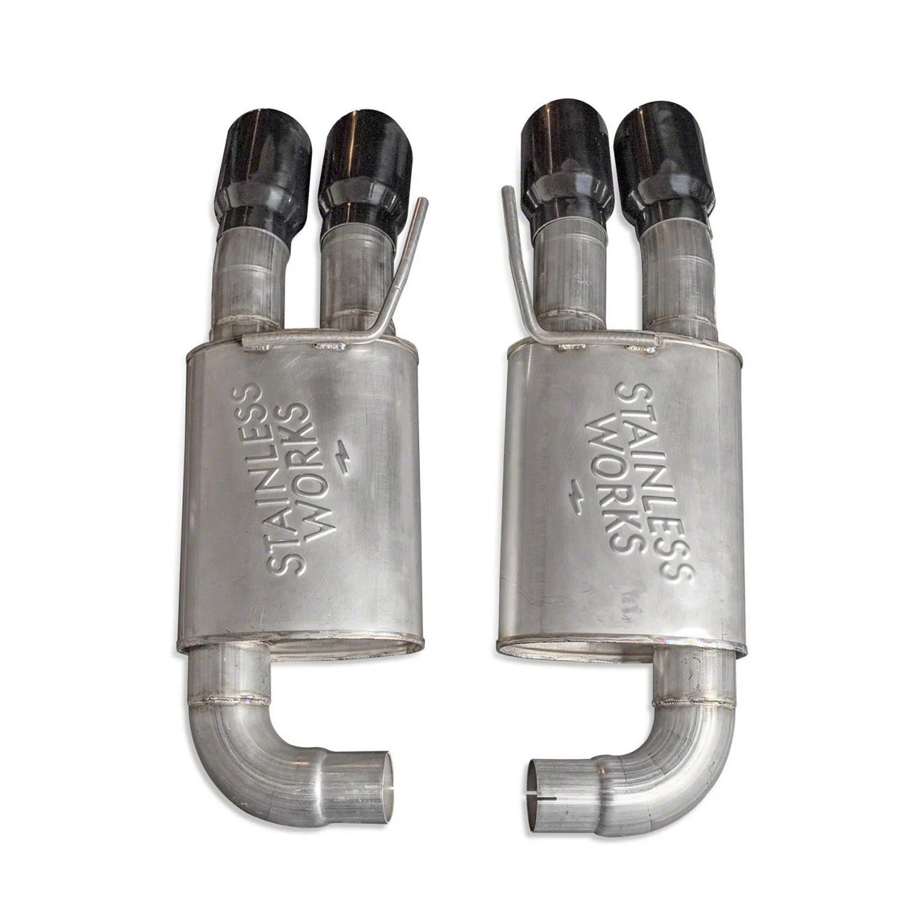 Stainless Works Legend Series Axle-Back Exhaust with Black Tips (18-23 Mustang GT w/o Active Exhaust)