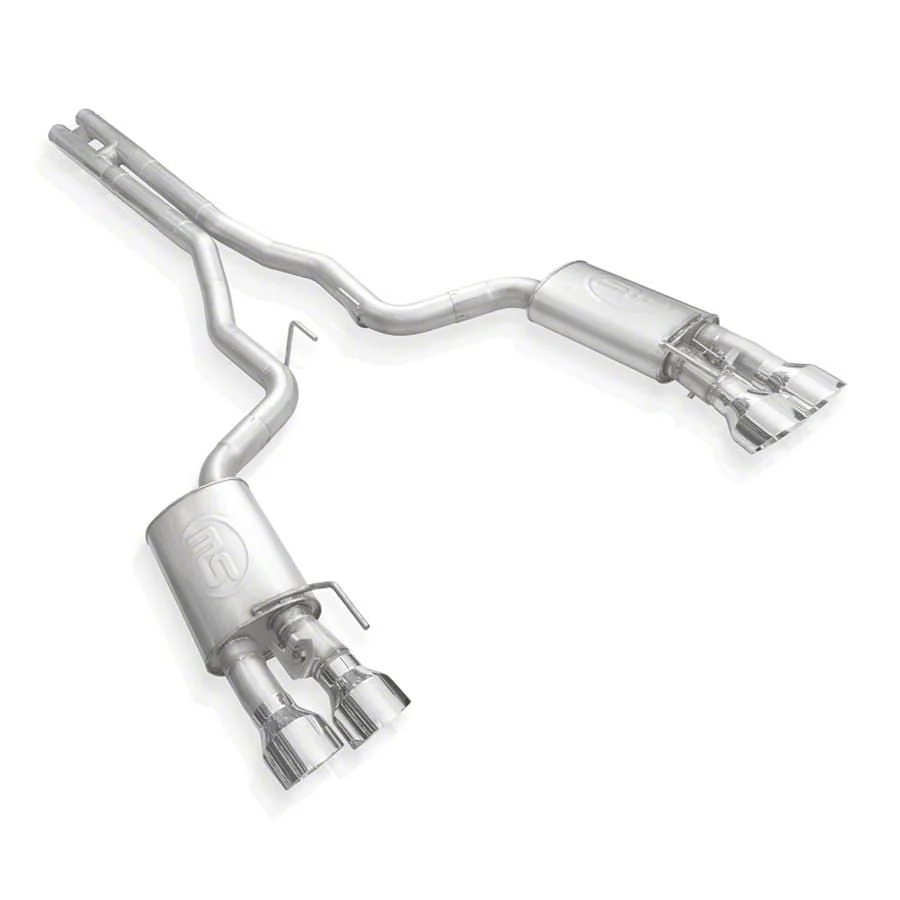Stainless Works Redline Series Cat-Back Exhaust with H-Pipe and Matte Black Tips (20-22 Mustang GT500)
