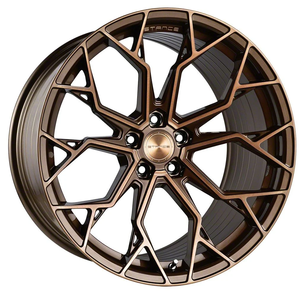 Stance Wheels SF10 Brushed Dual Bronze Wheel; Rear Only; 20x11; 50mm Offset (10-14 Mustang)