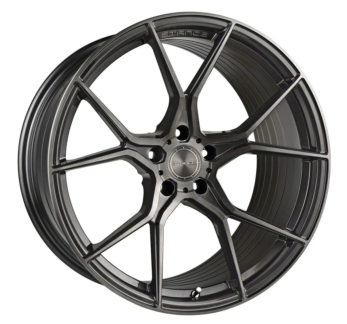 Stance Wheels SF07 Brushed Dual Gunmetal Wheel; Rear Only; 20x11; 50mm Offset (15-23 Mustang GT, EcoBoost, V6)