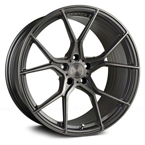 Stance Wheels SF07 Brushed Dual Gunmetal Wheel; Rear Only; 20x10.5; 45mm Offset (15-23 Mustang GT, EcoBoost, V6)