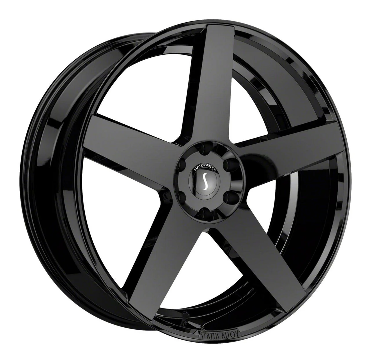 Status Empire Gloss Black Wheel; 22x9.5; 15mm Offset (11-23 RWD Charger)