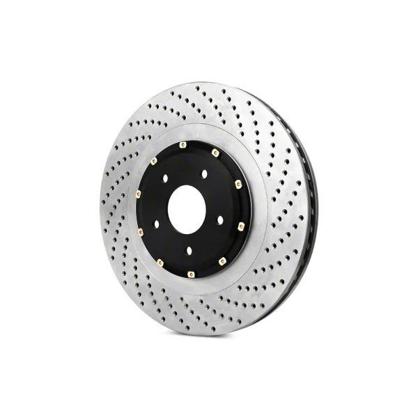 StopTech 2-Piece AeroRotor and Hat Drilled Rotor; Front Passenger Side (2014 Corvette Stingray w/ Z51 Brake Package)