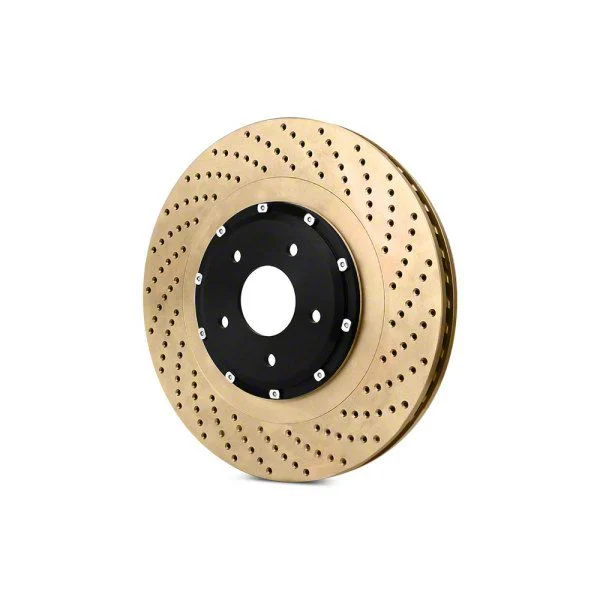 StopTech 2-Piece Zinc Coated AeroRotor and Hat Drilled Rotor; Front Driver Side (06-13 Corvette C6 427, Grand Sport, Z06 w/o Z07 Brake Package)