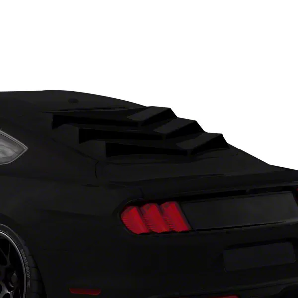 Bakkdraft Quarter Window Louvers; Satin Black (15-23 Mustang Fastback)