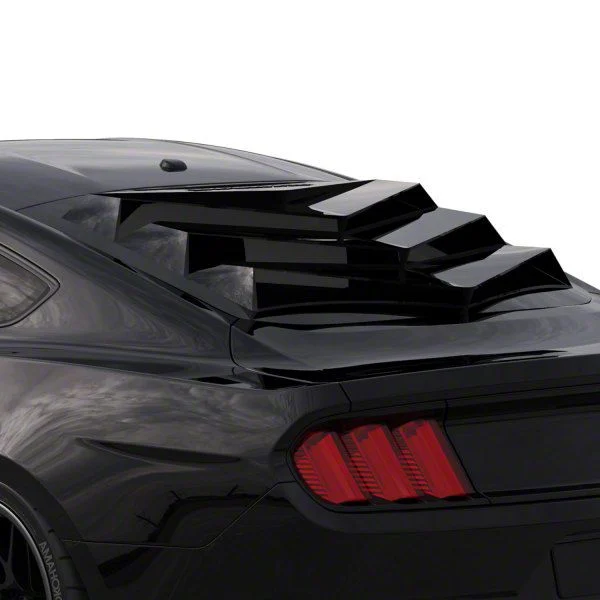Bakkdraft Rear Window Louvers; Matte Black (15-26 Mustang Fastback)