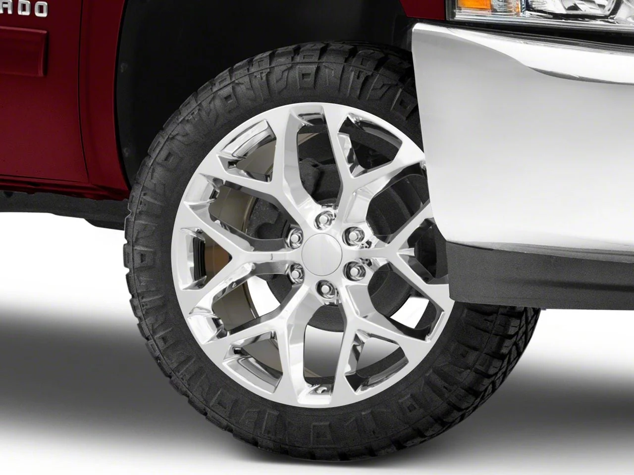 Snowflake Chrome 6-Lug Wheel; 24x10; 31mm Offset (07-13 Silverado 1500)
